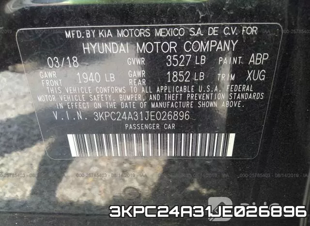 3KPC24A31JE026896 фото 10
