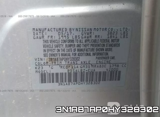 3N1AB7AP0HY328302 фото 10