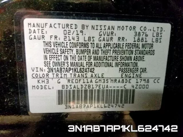 3N1AB7AP1KL624742 фото 2