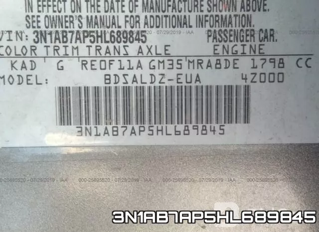 3N1AB7AP5HL689845 фото 10
