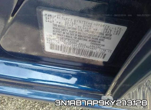 3N1AB7AP9KY273128 фото 10
