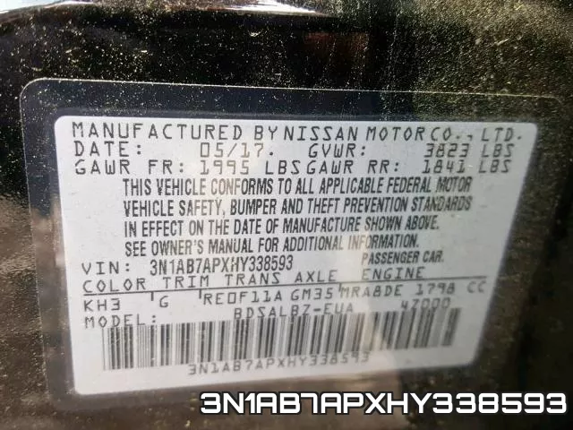 3N1AB7APXHY338593 фото 2