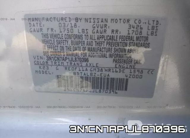 3N1CN7AP1JL870396 фото 10