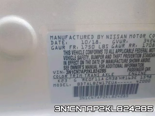 3N1CN7AP2KL824285 фото 2