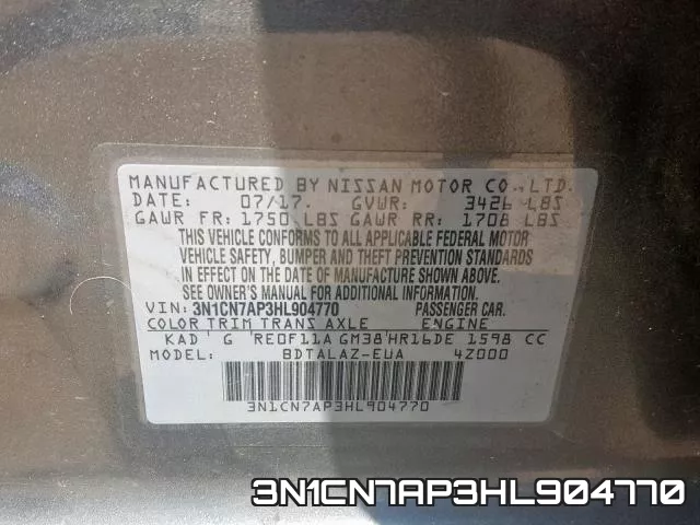 3N1CN7AP3HL904770 фото 2