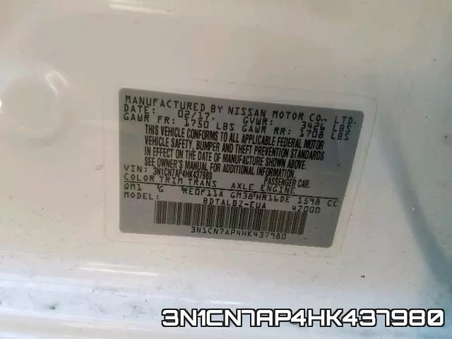 3N1CN7AP4HK437980 фото 2