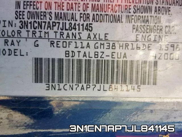 3N1CN7AP7JL841145 фото 2