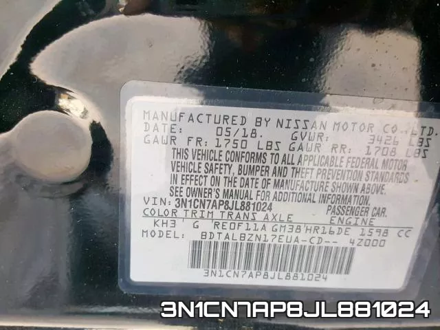 3N1CN7AP8JL881024 фото 2