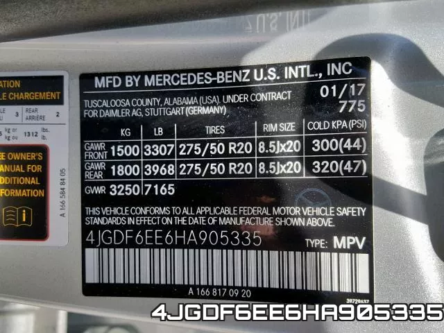 4JGDF6EE6HA905335 фото 2