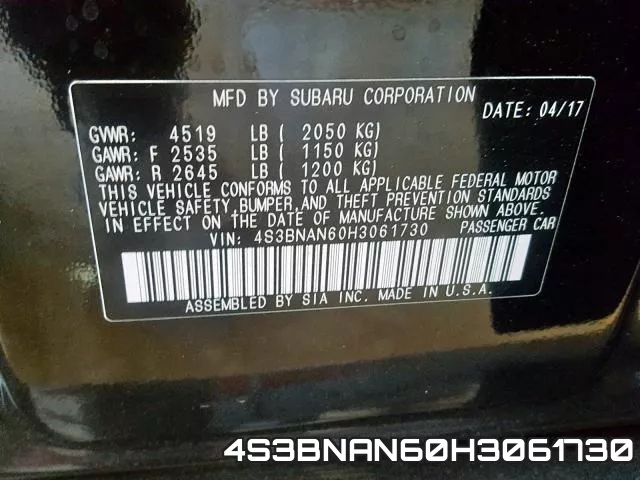 4S3BNAN60H3061730 фото 2