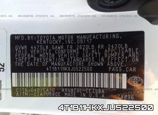4T1B11HKXJU522500 фото 9
