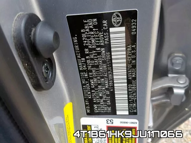 4T1B61HK9JU117066 фото 2