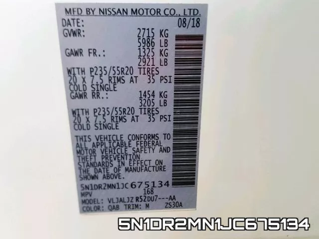 5N1DR2MN1JC675134 фото 2