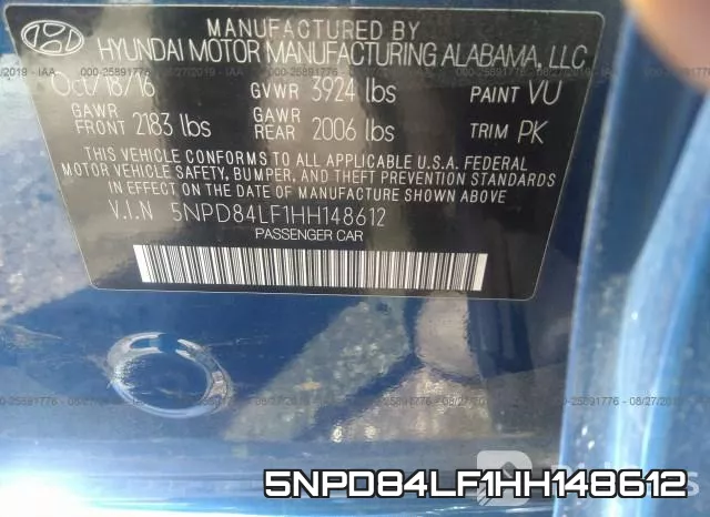 5NPD84LF1HH148612 фото 10