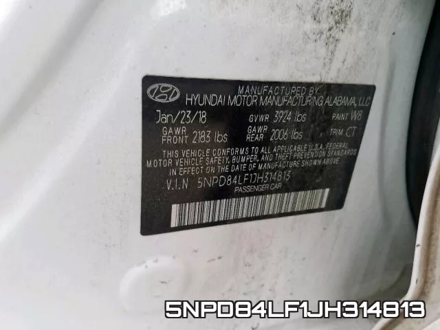 5NPD84LF1JH314813 фото 2