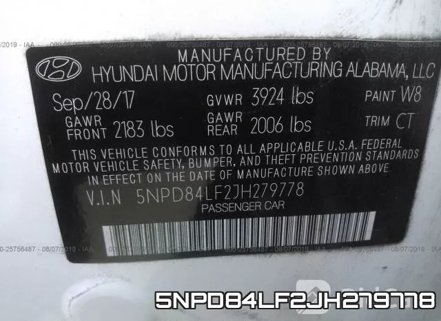 5NPD84LF2JH279778 фото 10