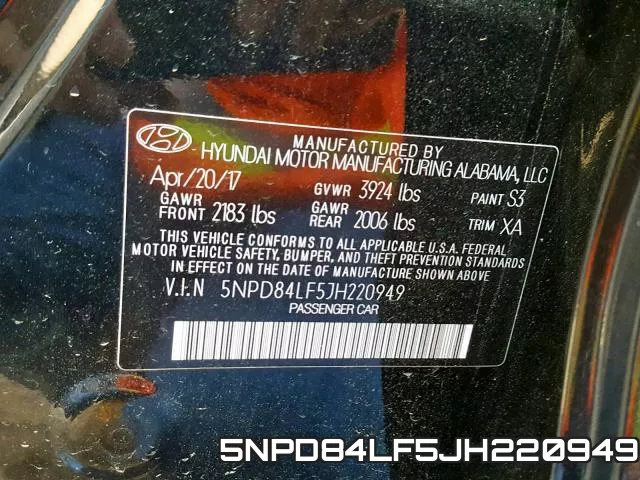 5NPD84LF5JH220949 фото 2