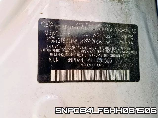5NPD84LF6HH081506 фото 2