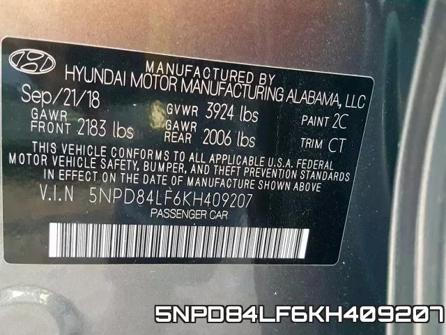 5NPD84LF6KH409207 фото 2