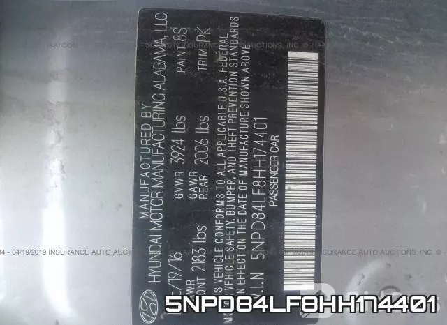 5NPD84LF8HH174401 фото 10