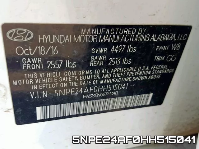 5NPE24AF0HH515041 фото 2
