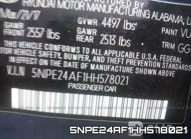 5NPE24AF1HH578021 фото 10
