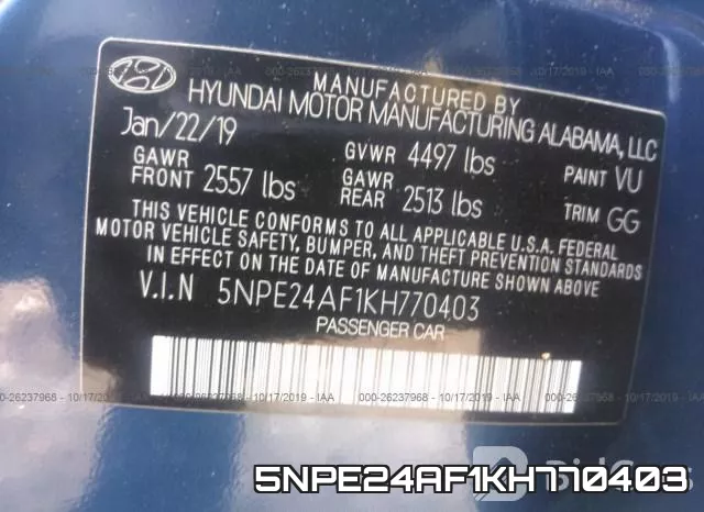 5NPE24AF1KH770403 фото 10