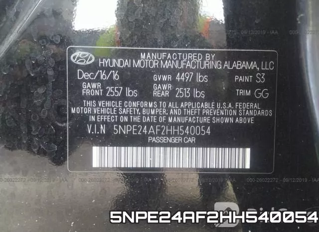 5NPE24AF2HH540054 фото 9