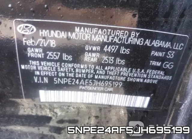 5NPE24AF5JH695199 фото 10