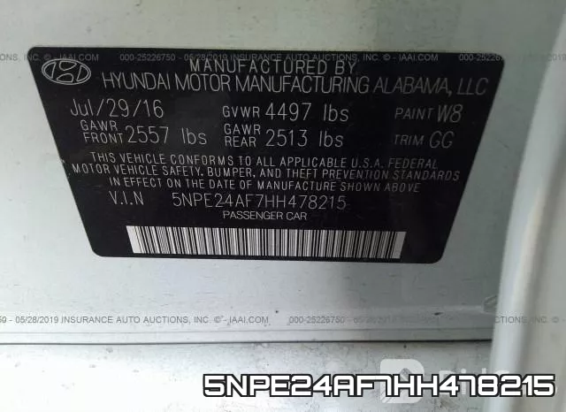 5NPE24AF7HH478215 фото 10