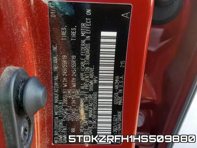 5TDKZRFH1HS509880 фото 2