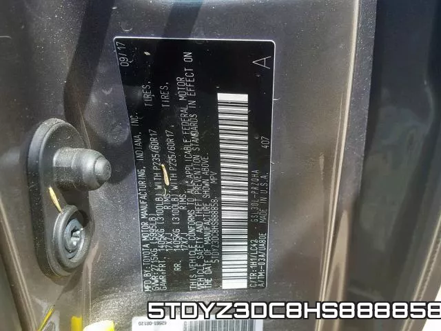 5TDYZ3DC8HS888858 фото 2