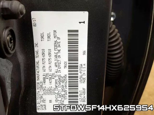 5TFDW5F14HX625954 фото 2