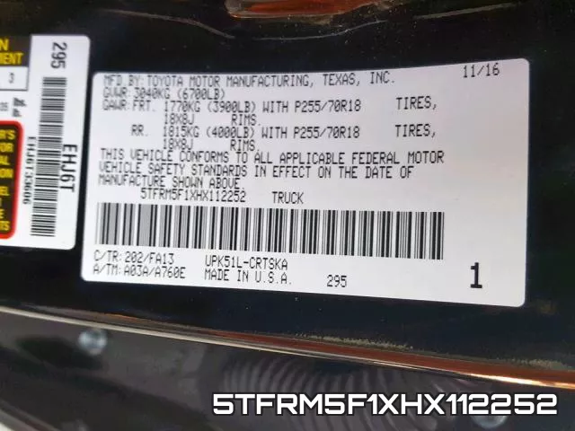 5TFRM5F1XHX112252 фото 2