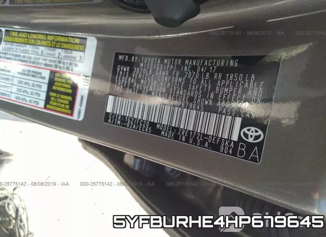 5YFBURHE4HP679645 фото 10