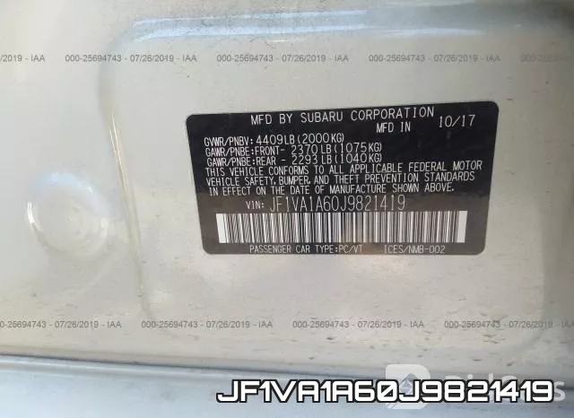 JF1VA1A60J9821419 фото 10