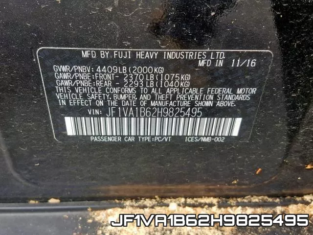 JF1VA1B62H9825495 фото 2