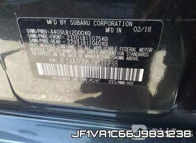 JF1VA1C66J9831238 фото 10