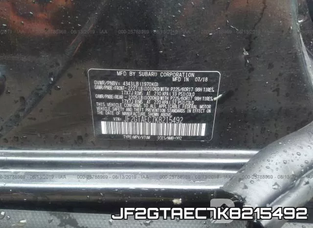 JF2GTAEC7K8215492 фото 10