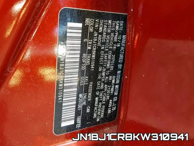 JN1BJ1CR8KW310941 фото 2