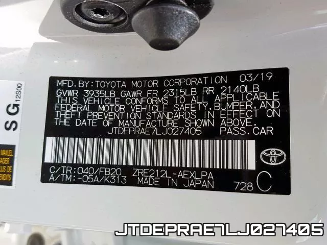 JTDEPRAE7LJ027405 фото 2