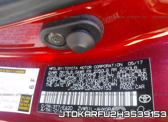 JTDKARFU2H3539153 фото 10