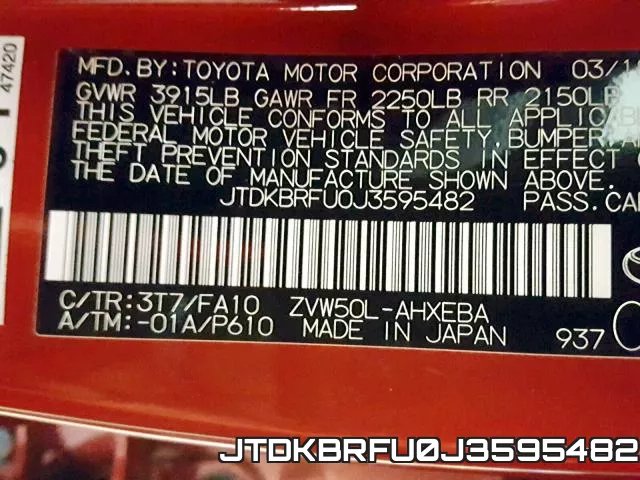 JTDKBRFU0J3595482 фото 2