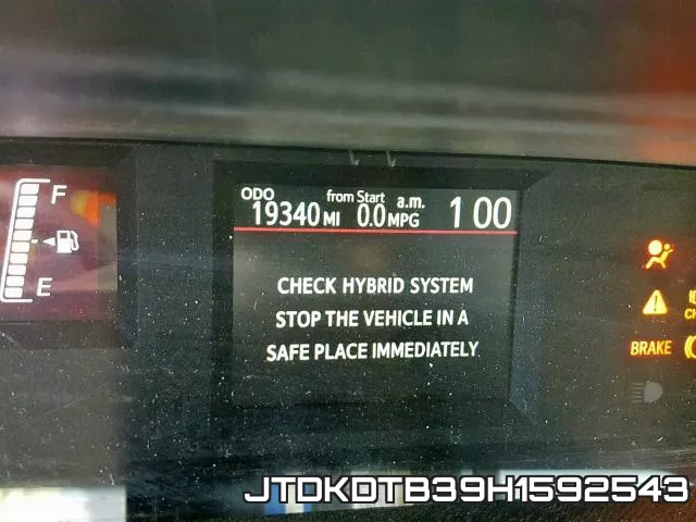 JTDKDTB39H1592543 фото 9