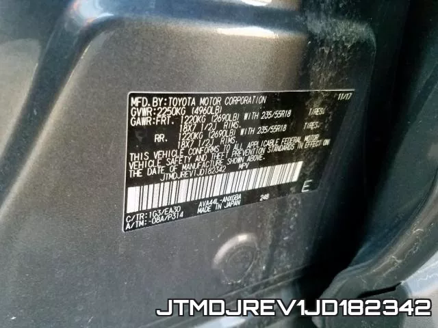 JTMDJREV1JD182342 фото 2