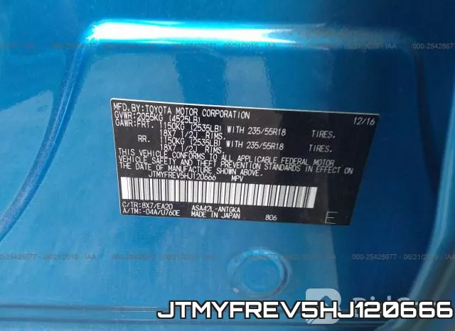 JTMYFREV5HJ120666 фото 10