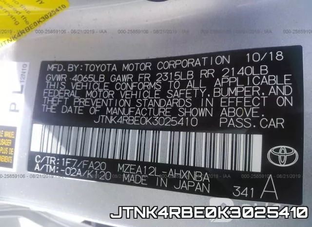 JTNK4RBE0K3025410 фото 10