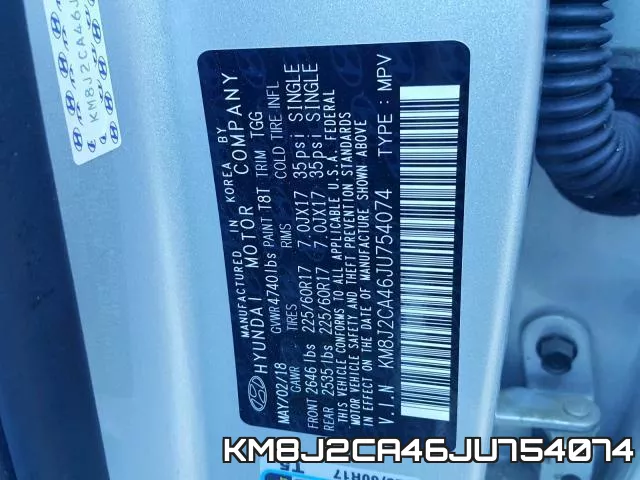 KM8J2CA46JU754074 фото 2