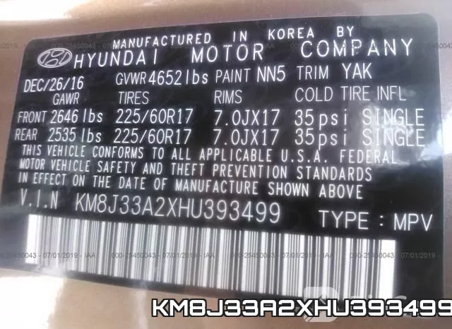 KM8J33A2XHU393499 фото 10