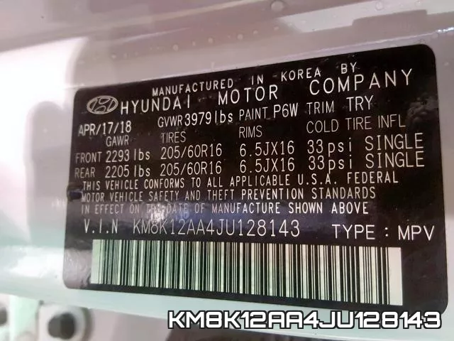 KM8K12AA4JU128143 фото 2